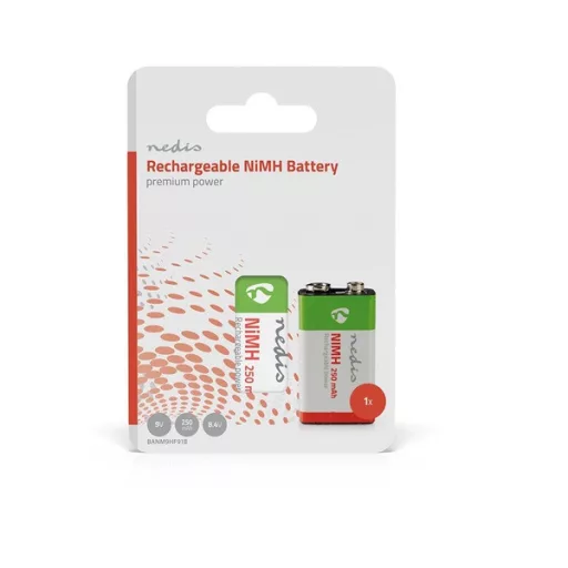 Nedis BANM9HF91B, 6LR61 NIMH akku 8,4V 250mAh, 1db/csomag