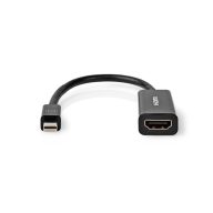   Nedis adapter kábel CCGT37650BK02 mini displayport 1.2 dugó - HDMI aljzat, 0,20m