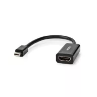   Nedis adapter kábel CCGT37650BK02 mini displayport 1.2 dugó - HDMI aljzat, 0,20m