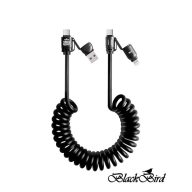   BLACKBIRD Adatkábel Extreme 4in1 USB-A/USB-C/Lightning 50-200cm, fekete