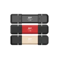 SILICON POWER Pendrive 2TB, DS72 USB 3.2 Gen2, Fekete