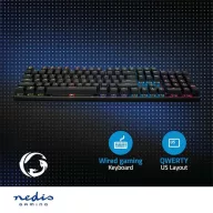   Nedis GKBDM110BKUS gamer billentyűzet, USB,Mechanikus gombok | LED | QWERTY | Amerikai kiosztás