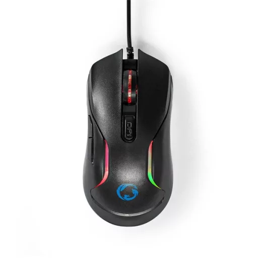 Nedis GCK51110BKUS gamer 5 az 1-ben készlet, Angol Billentyűzet, Headset, Egér, Egérpad és adapter kábel, QWERTY