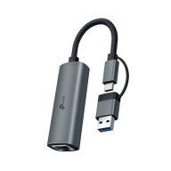   TP-LINK Átalakító USB Type-C + USB-A to Ethernet Adapter 1000Mbps, UE310C