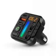   Nedis CATR2024BK FM transmitter, Bluetooth, PD 18 W / PD 20 W, Gyorstöltés, Basszuskiemelés, Google Asszisztens / Siri