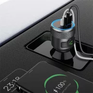   Nedis CATR3024BK FM transmitter, Bluetooth, PD 18 W / PD 24 W, Gyorstöltés, Basszuskiemelés, Google Asszisztens / Siri