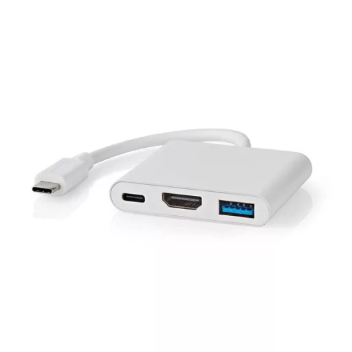 Nedis CCGB64770WT01 USB-C multiport adapter, USB C dugó - HDMI/ USB-A / USB-C aljzat, 5 Gbps