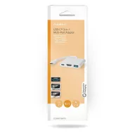   Nedis CCGB64770WT01 USB-C multiport adapter, USB C dugó - HDMI/ USB-A / USB-C aljzat, 5 Gbps