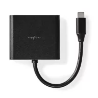   Nedis CCGB64770BK01 USB-C multiport adapter, USB C dugó - HDMI/ USB-A / USB-C aljzat, 5 Gbps