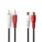 Nedis CAGB24205BK50 RCA toldó kábel, 2x RCA apa - 2x RCA anya, 5m