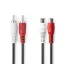 Nedis CAGB24205BK50 RCA toldó kábel, 2x RCA apa - 2x RCA anya, 5m