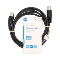   Nedis CAGL20000BK20 DIN audio kábel, DIN 5 tűs dugó, Nikkelezett, 2m