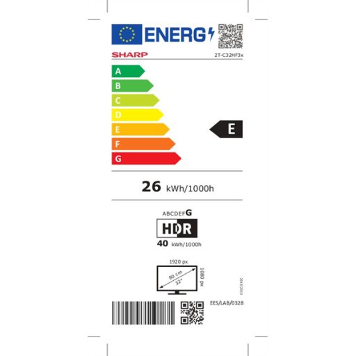 SHARP 32HF3865E 32"/80cm Full HD QLED Google TV, 1920x1080, 3xHDMI/2xUSB