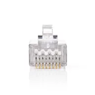   Nedis CCGB89302ME tömör kábelre, UTP RJ45 CAT5 csatlakozó dugó, szerelhető, aranyozott, 10db/csomag
