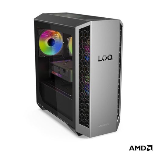 LENOVO LOQ Tower 26ADR10, AMD Ryzen 7 8745HX, 16GB, 512GB, RTX 5050 8GB, NoOS, Luna Grey + Eclipse Black