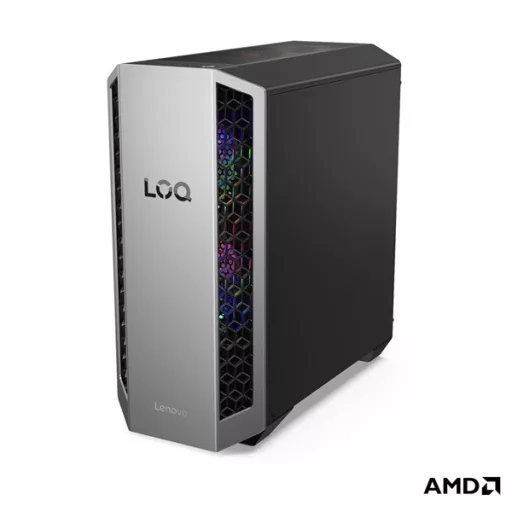 LENOVO LOQ Tower 26ADR10, AMD Ryzen 7 8745HX, 16GB, 512GB, RTX 5060 8GB, NoOS, Luna Grey + Eclipse Black