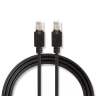   Nedis CCBW85100AT150 UTP Cat5e patch kábel, LSZH, RJ45, 10/100/1000 Mbit/s, hossz 15m, fekete