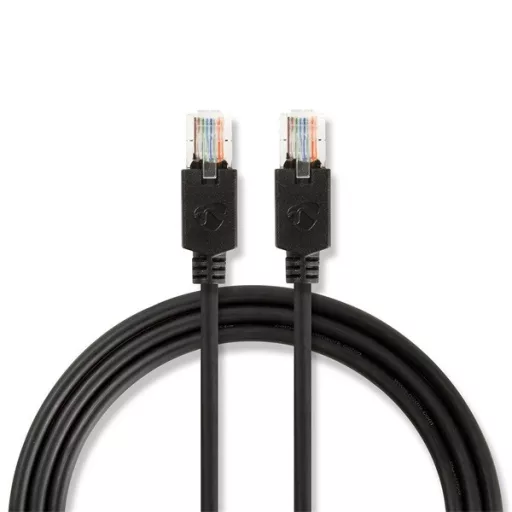 Nedis CCBW85100AT150 UTP Cat5e patch kábel, LSZH, RJ45, 10/100/1000 Mbit/s, hossz 15m, fekete