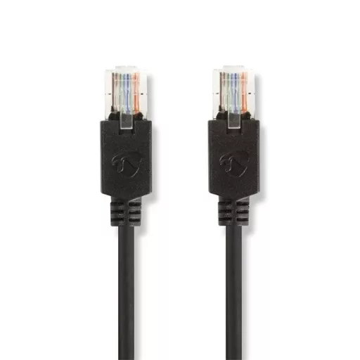 Nedis CCBW85100AT200 UTP Cat5e patch kábel, LSZH, RJ45, 10/100/1000 Mbit/s, hossz 20m, fekete