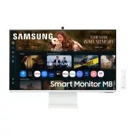   SAMSUNG M8 M80F Vision AI Smart 4K monitor 32", 3840x2160, 16:9, 400cd/m2, 4 ms, HDMI/2xUSB/1xUSB-C, hangszóró, Fehér