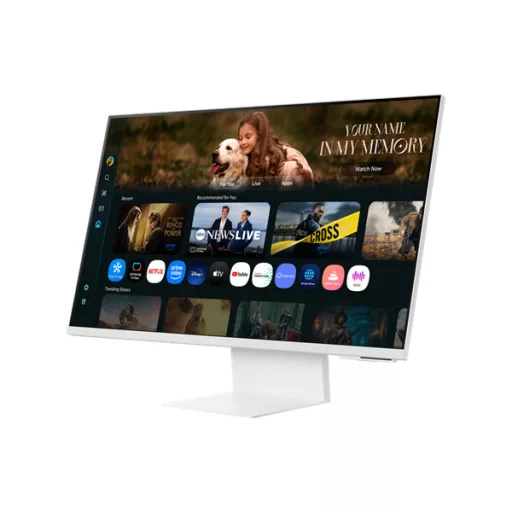 SAMSUNG M8 M80F Vision AI Smart 4K monitor 32", 3840x2160, 16:9, 400cd/m2, 4 ms, HDMI/2xUSB/1xUSB-C, hangszóró, Fehér