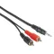 HAMA 205106, ECO 3,5MM JACK-2RCA ÖSSZEKÖTŐKÁBEL 2,0M, FEKETE