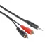 HAMA 205107, ECO 3,5MM JACK-2RCA ÖSSZEKÖTŐKÁBEL 25DB/CSG 5,0M, FEKETE