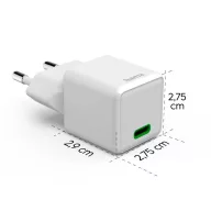   HAMA 201980, SUPER MINI UNIV. HÁLÓZATI USB TYPE-C TÖLTŐ "PD,QC", FEH. 20W