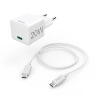   HAMA 201675, FIC E3 UNIV. HÁLÓZATI USB TYPE-C TÖLTŐ MINI "PD,QC", FEH. 20W, 1M KÁBEL