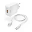 HAMA 201626, FIC E3 HÁLÓZATI TÖLTŐ SZETT "QC 3.0" USB -TYPE-C KÁBELLEL (19,5W), FEHÉR