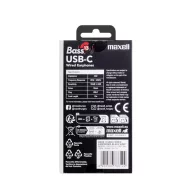MAXELL Fülhallgató, EB10 BASS13, In-ear, fekete, USB-C