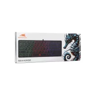   BARACUDA BGK-04141B-US SEAHORSE-B-US vezetékes gamer billentyűzet, angol, 64 gomb