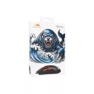   BARACUDA BGM-091B SEAL-B vezetékes gamer egér, 12800 dpi, fekete