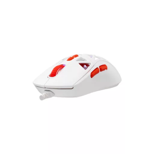 BARACUDA BGM-091W SEAL-W vezetékes gamer egér, 12800 dpi, fehér