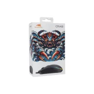   BARACUDA BGM-111B CRAB-B vezetékes gamer egér, 3600dpi, fekete