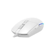   BARACUDA BGM-112W CRAB-W vezetékes gamer egér, 3600dpi, fehér
