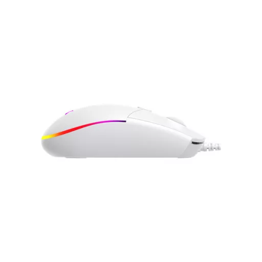 BARACUDA BGM-112W CRAB-W vezetékes gamer egér, 3600dpi, fehér