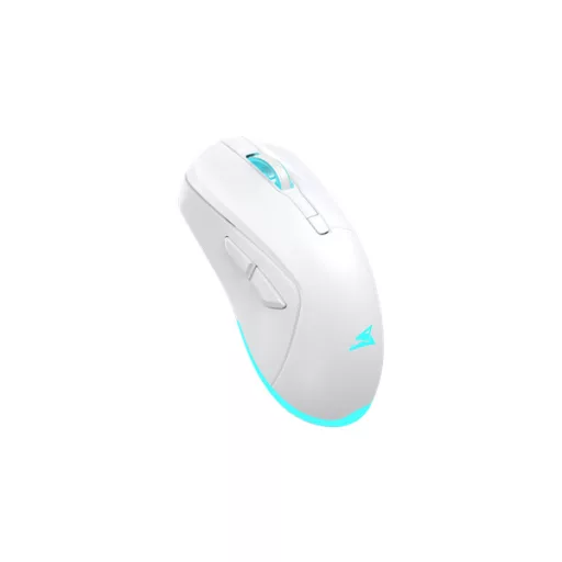 BARACUDA BGM-122W TURTLE-W vezetékes gamer egér, 3200dpi 6D, fehér