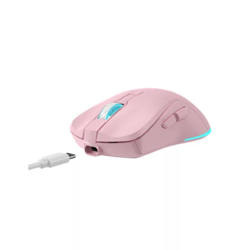 BARACUDA BGM-124P TURTLE-P vezetékes gamer egér, 3200dpi, pink