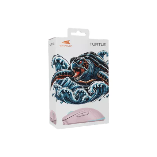 BARACUDA BGM-124P TURTLE-P vezetékes gamer egér, 3200dpi, pink