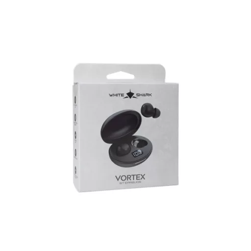 WHITE SHARK GEB-TWS02B VORTEX-B bluetooth fülhallgató, fekete
