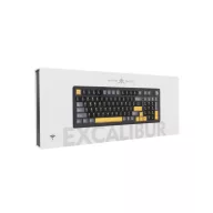   WHITE SHARK GK-007151-B/R-US EXCALIBUR-B/R-US vezeték nélküli mechanikus billentyűzet, angol, fekete