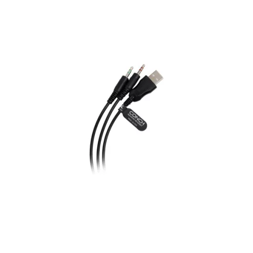 BARACUDA BGH-031B CONCH-B vezetékes gamer fejhallgató mikrofonnal, fekete