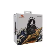   BARACUDA BGH-031B CONCH-B vezetékes gamer fejhallgató mikrofonnal, fekete