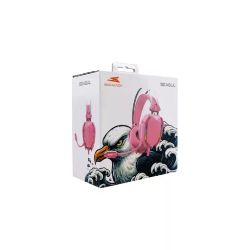 BARACUDA BGH-041P SEAGUL-P gamer fejhallgató mikrofonnal, pink