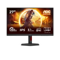   AOC IPS Gaming monitor 27" 27G4ZR 1920x1080, 16:9, 300cd/m2, 1ms, DisplayPort/2xHDMI,260 Hz, áll.mag.,pivot