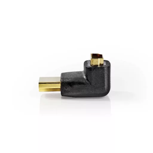 Nedis CVGB34902BK HDMI átalakító adapter, aranyozott, 270°-os szögben elforgatható, pipa