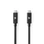 Nedis CCGW64750BK10 USB C - USB C (USB-C) kábel, USB 3.2 Gen 2, 100W, 4K@60Hz, 10 Gbps, hossz 1m
