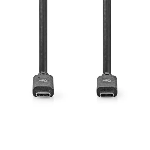 Nedis CCGW64750BK10 USB C - USB C (USB-C) kábel, USB 3.2 Gen 2, 100W, 4K@60Hz, 10 Gbps, hossz 1m
