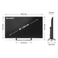   SHARP 40HF3865E 40"/101cm Full HD QLED Google TV, 60hz, 1920x1080, 3xHDMI/2xUSB